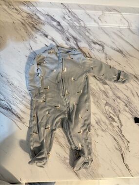 Carter's Light Blue Seagull Print Footed One-Piece